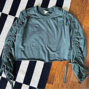 Open Edit Ruched Sleeve Shirt